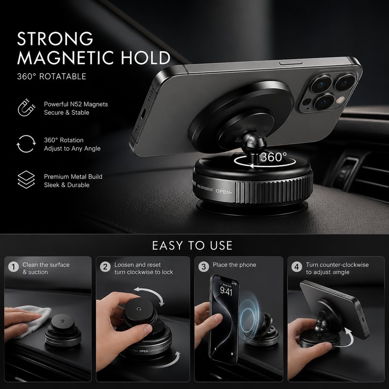 MagMount 360 Car Phone Holder