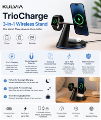 KULVIA TrioCharge 3-in-1 Wireless Stand
