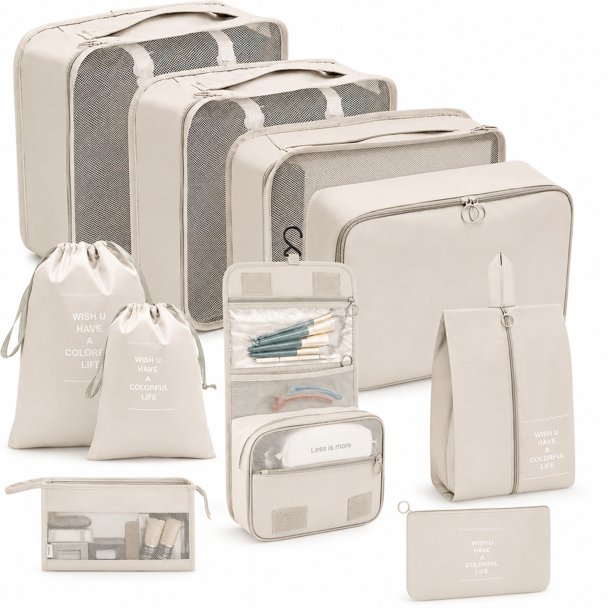 KULVIA PackEase Travel Organizer Set